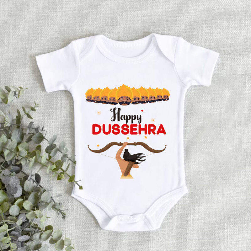 My First Dussehra baby t-shirt gift onesie for newborns girl and boy