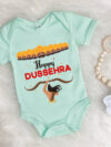 My First Dussehra baby onesie in cotton fabric