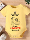 Custom name baby girl romper My First Navratri theme