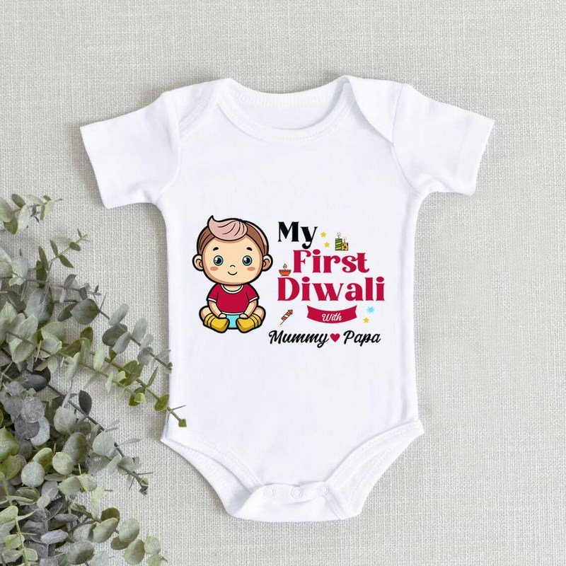 First Diwali Baby Onesie Romper