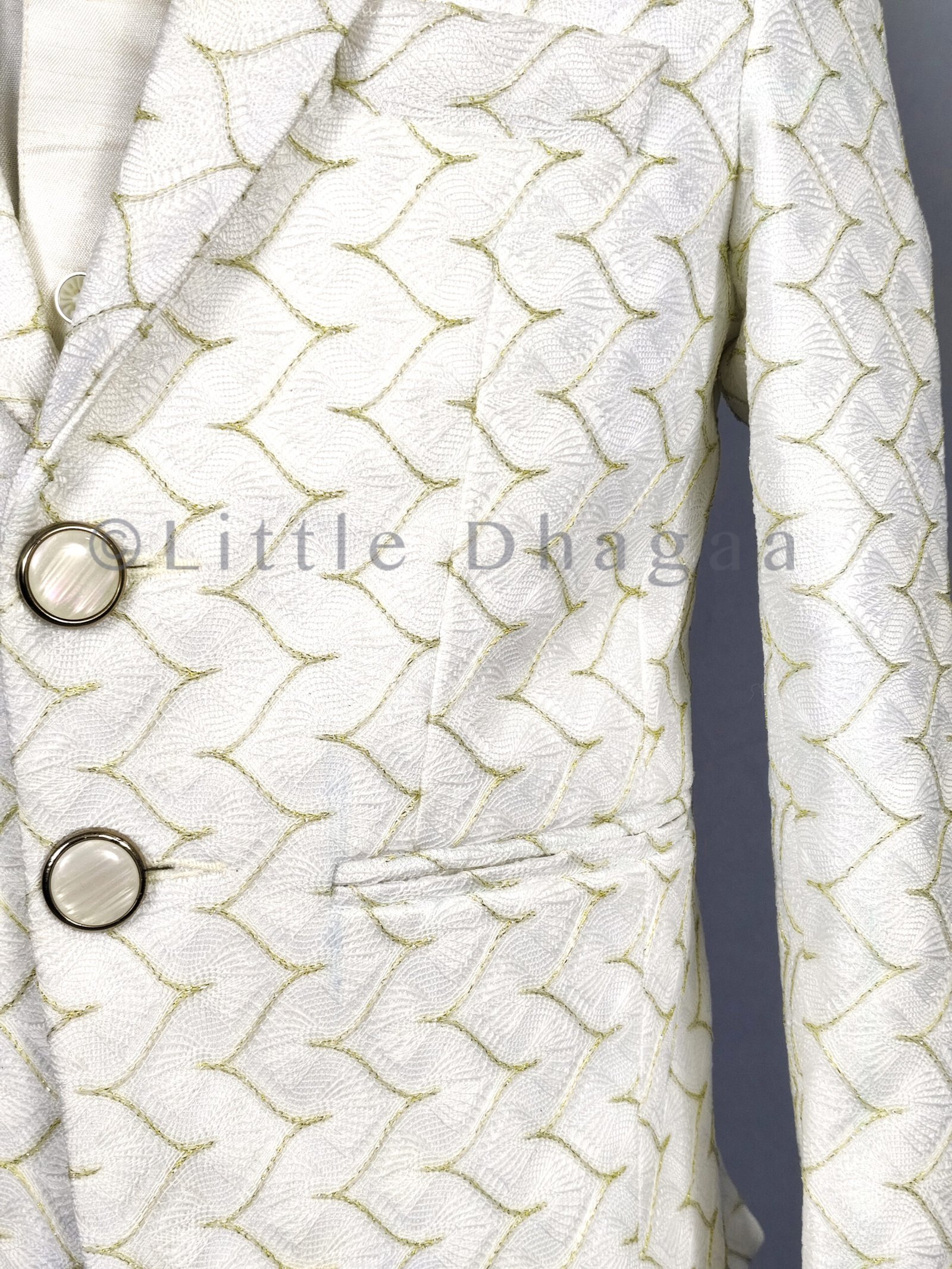 Boys White Tuxedo Suit: 3-Piece Baby Christening Outfit - Image 4