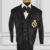 Black Velvet Baby Boy 1st Birthday Suit 5 Piece Outfit, Kids Black Velvet Tuxedo Suit