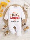 Personalised My first 1st Lohri Baby Bodysuit, Full Sleeves Lohri Jumpsuit Boy Girl