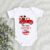 Baby first Valentine outfit customized printed outfit, Valentine baby onesie