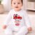 Custom name First Valentine’s Day with Mom and Dad baby jumpsuit/romper