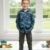Stylish Blue Abstract Print Cotton Shirt for Boys, Kids Casual Button Down