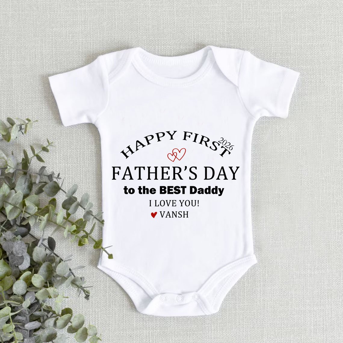 Happy 1st Father's Day Baby Onesie Bodysuit Online