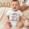 Happy 1st Father's Day Elephant Onesie, Custom Gift For New Dad