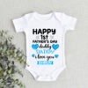Cute First Fathers Day baby romper for newborn boys and girls gift