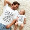 Personalized Our First Fathers Day Combo T-shirt and Baby Onesie