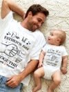 Personalized Our First Fathers Day Combo T-shirt and Baby Onesie