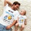 First Fathers Day Daddy T-shirt and Baby Onesie Outfit