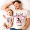 Custom Photo Father’s Day Combo T-Shirt, Daddy & Baby Matching Outfit Gift