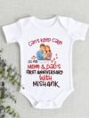 Can’t Keep Calm Mom Dad First Anniversary Personalized Baby Onesie