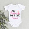 No Hair Don't Care Personalised Baby Girl Bodysuit, Onesie