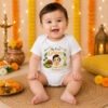 Cotton onesie perfect for first Onam photoshoot and family celebration