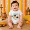 Custom My First Onam Romper Bodysuit Onesie for Baby Girl