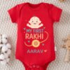 Customised First Rakhi Onesie, Personalized Baby Raksha Bandhan Outfit