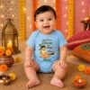 First Onam Boat Baby Onesie Romper, Custom Onam Baby Clothes