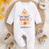 Personalised My First Raksha Bandhan Printed Baby Jumpsuit