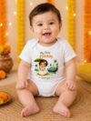 Newborn Baby Girl Personalized My First Onam Bodysuit, Onesie, Romper
