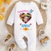 First Raksha Bandhan Photo Baby Jumpsuit perfect for Rakhi Gift