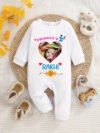 First Raksha Bandhan Photo Baby Jumpsuit perfect for Rakhi Gift