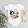 First Janmashtami Print Onesie, Custom Name Krishna Baby T-shirt