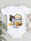 First Janmashtami Print Onesie, Custom Name Krishna Baby T-shirt