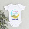 First Janmashtami Baby Name White Onesie T-Shirt – Personalized Krishna Outfit