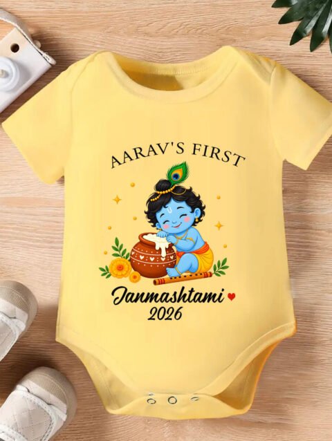 First Krishna Janmashtami Outfit for Baby Boy Girl