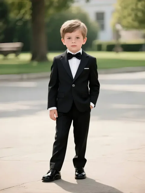 Custom Made Tuxedo Suit Set for Baby Boy in India
