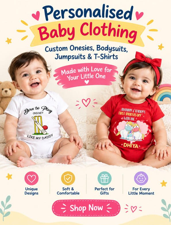 Personalised Baby Clothes, Onesies, Jumpsuits , Kids T-shirts