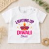 Personalized Lighting up diwali t-shirt for baby and Kids
