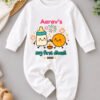 Personalized My First Diwali Baby Jumpsuit in 100% Cotton with Custom Name