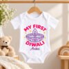 My First Diwali Printed Romper, 1st Diwali Onesie, Bodysuit